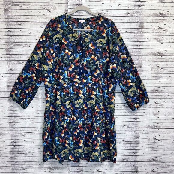 Johnny Was Papillon Tiered Smock Dress - Picture 1 of 11